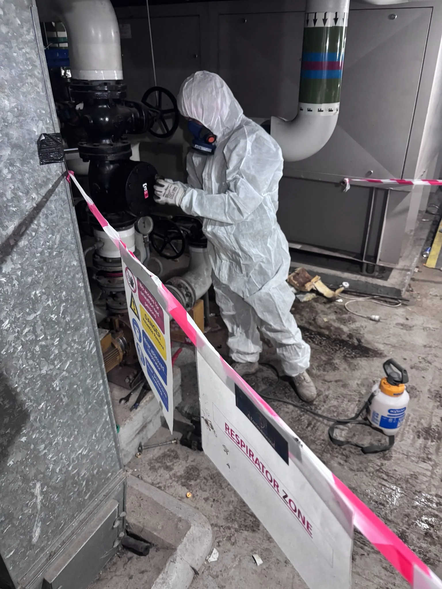 Asbestos artex removal from concrete soffit in Muswell Hill
